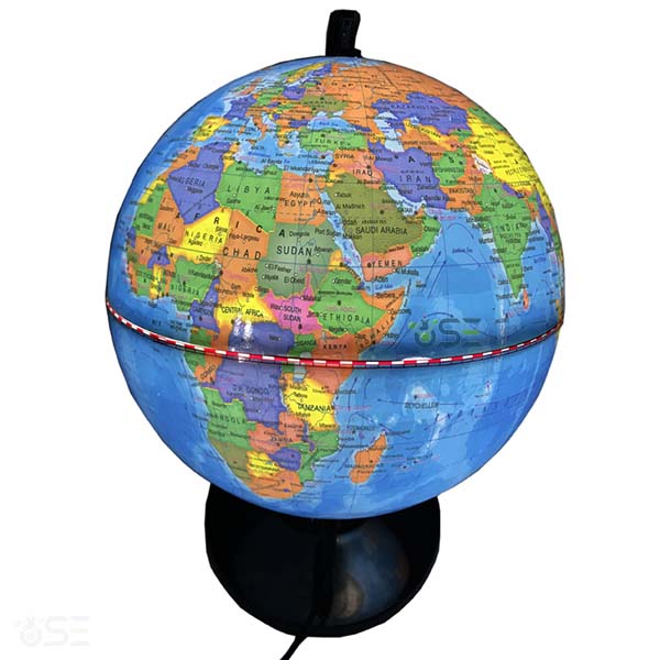 8Inch Plastic World Globe With Light